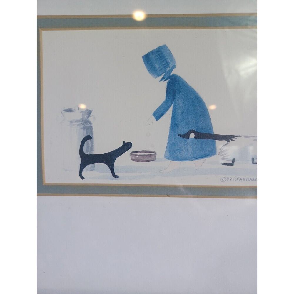 Amish Farmlife Feeding Time Diane Graebner Reproduction 10×12 - Picture 8 of 8